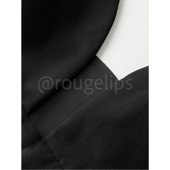 Black Midi Dress Flared Skirt Fitted Bustier Sweetheart Mesh Neckline Cami - Picture 6 of 15